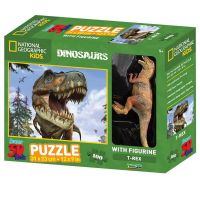 Prime 3D 15504-SBM Пазл 3D 100 с фигуркой тираннозавра