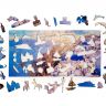 Нескучные игры 8273 Пазл Travel Collection о. Санторини,  фигурный, деревянный, 126 деталей