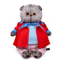 BUDI BASA Ks19-173 Мягкая игрушка BUDI BASA Кот Басик в красной куртке и брюках в клетку 19 см