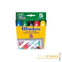Crayola 52-9765 Восковые мелки для рисования по стеклу, 5 шт.