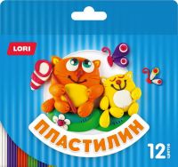 LORI Пл-019-no Пластилин Детский 12 цветов, по 15 гр.