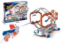 Junfa DQ-03473 Игровой набор Junfa Тир электромеханический с бластером, мягкими пулями, 7 мишенями, вращающейся рамкой-препятствием