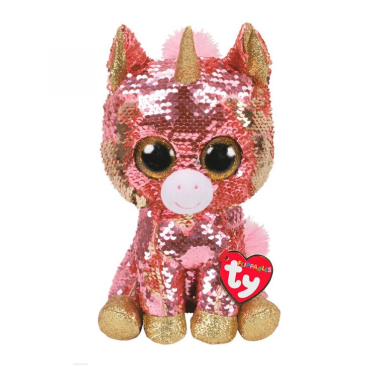 TY 36670 Flippable Мягкая игрушка Единорог Sunset с пайетками, 15 см