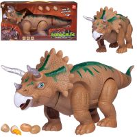 Junfa WB-00696/бежевый Динозавр Junfa Трицератопс, бежевый, электромеханический, откладывает яйца, свет, звук