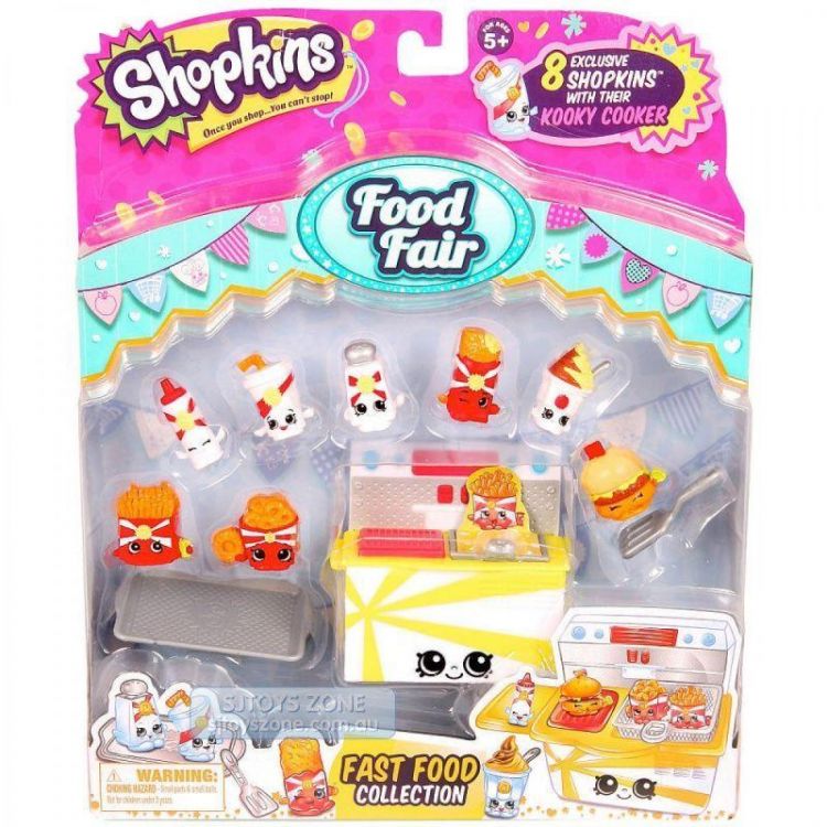 Moose 56111 Shopkins 3 Игровой набор Ярмарка вкусов, Фастфуд