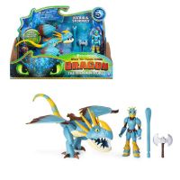Spin Master 66621 Dragons 3 Дракон с подвижными крыльями и фигуркой викинга, Громгильда и Астрид