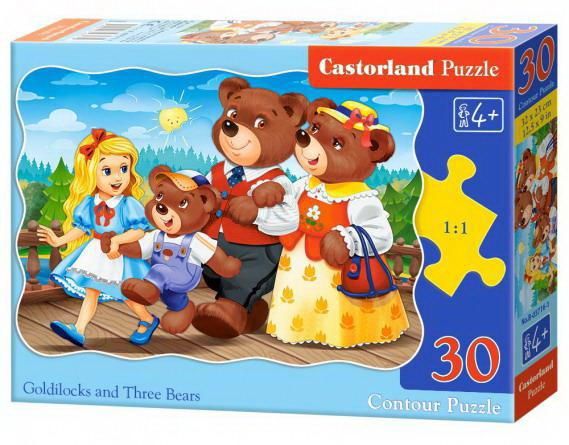Castorland В-03716 Пазл Castorland MIDI 30 деталей Три медведя