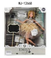 ABtoys (АБтойс) WJ-12668 Кукла ABtoys Emily Вечерняя серия с клатчем и аксессуарами, 30см