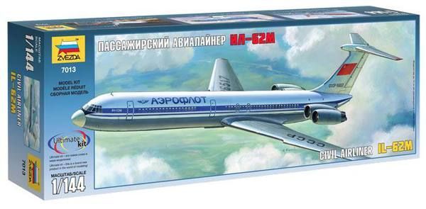 Звезда 7013з Сборная модель - Советский пассажирский авиалайнер Ил-62М 1:144