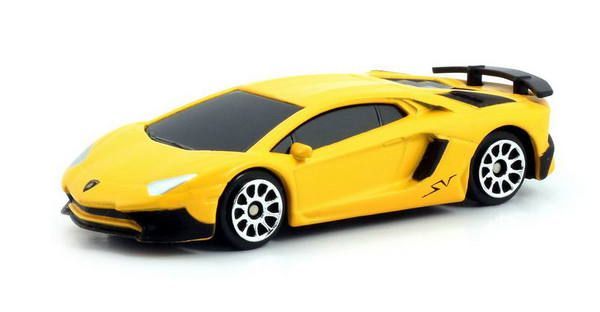RMZ City 344994SM(C) Машина металлическая Lamborghini Aventador LP 750-4 Superveloce, 1:64, цвет матовый желтый