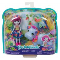 Mattel GFN56 Энчантималс Кукла Хедда Хиппо и ее большой друг Лэйк
