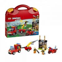 Lego Juniors 10740 Конструктор Лего Джуниорс Чемоданчик «Пожарная команда», 110 деталей