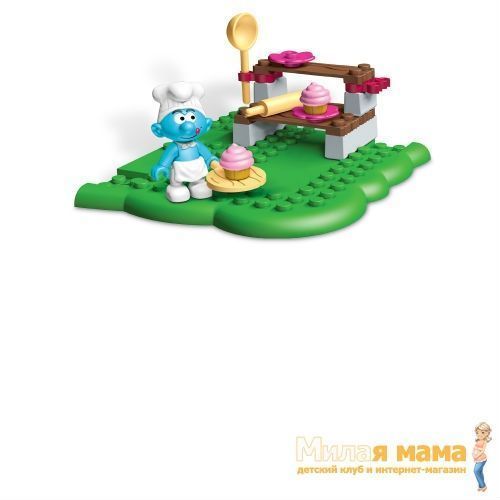 Mega Bloks 10737 Конструктор Смурфики Мини-набор "Пекарь"