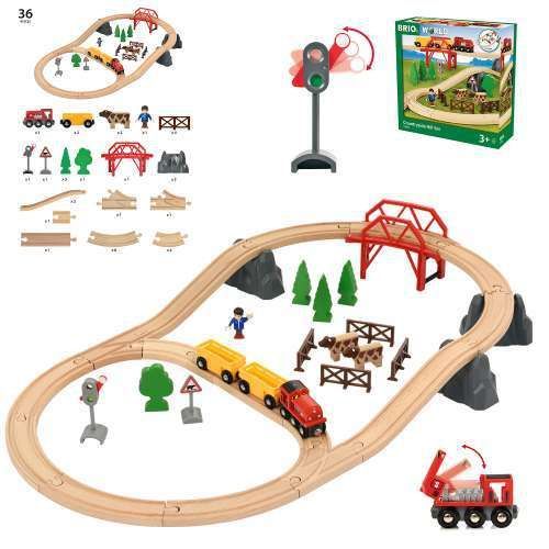 BRIO 33909 BRIO подар.игр.наб. «Поездка по сельской местности с мостом»