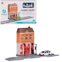 Junfa WT-06128 Конструктор JUNFA Городская улица "Аптека" с металлической машинкой 1:64