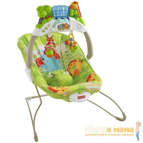 Fisher Price BCG48 Люлька-колыбелька с игровой панелью делюкс Друзья из тропического леса