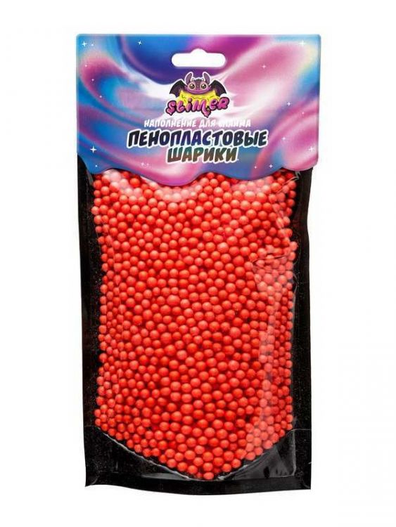 Slimer SSS30-08 Наполнение для слайма "Пенопластовые шарики", 4 мм, красные