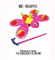 JUNFA 865 Игрушка для малышей. Каталка Бабочка 13,5х22х13,5 см