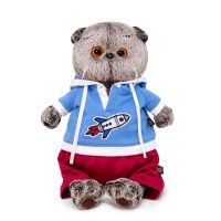 BUDI BASA Ks19-179 Мягкая игрушка BUDI BASA Кот Басик в футболке с ракетой 19 см
