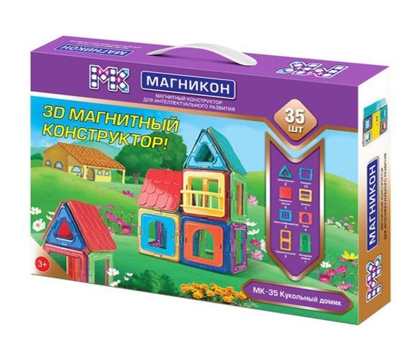 Конструктор Магникон "Кукольный домик", 35 элементов