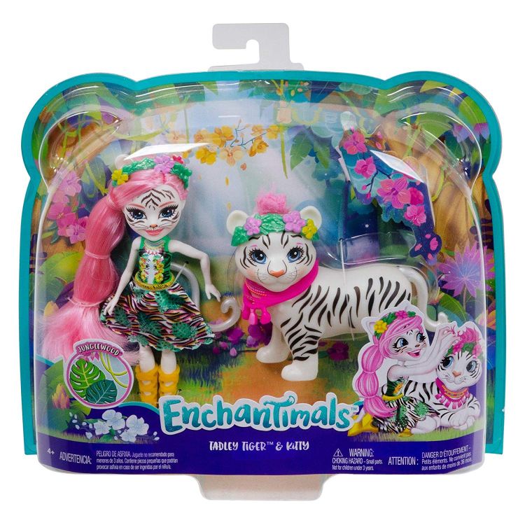 Mattel GFN57 Энчантималс Кукла Тэдли Тигр и ее большой друг Китти