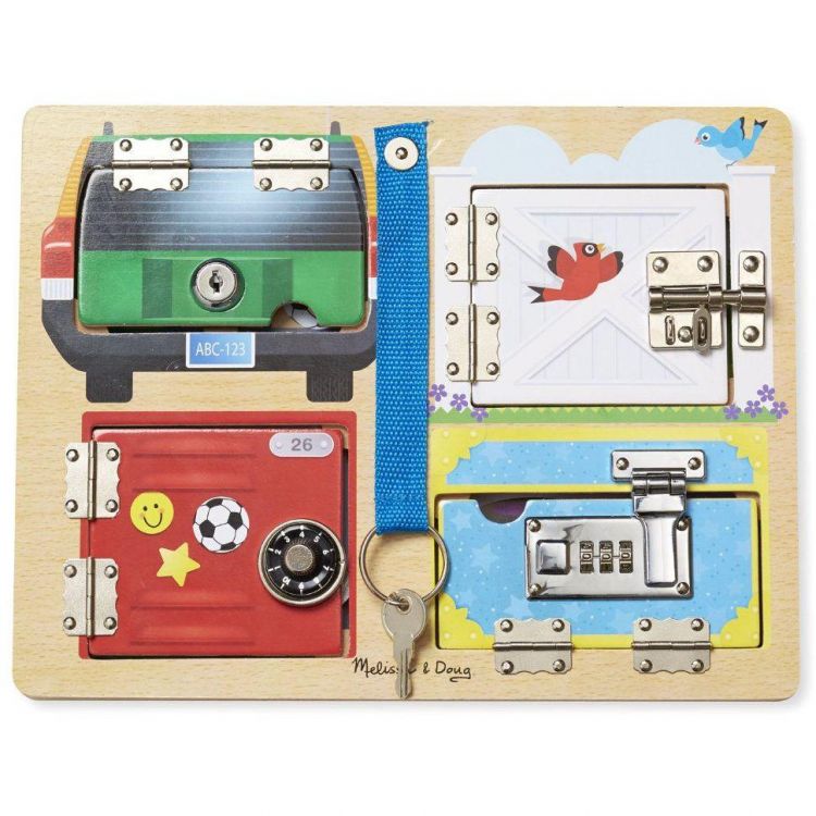 Melissa&Doug 9540 Доска с замочками "Первые навыки"