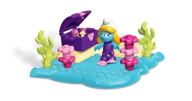 Mega Bloks 10738 Конструктор Смурфики Мини-набор "Смурфетта-Водолаз"