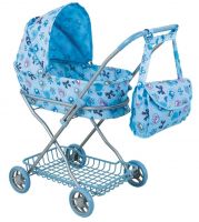 Melobo 9325 Коляска для куклы с сумкой и корзиной