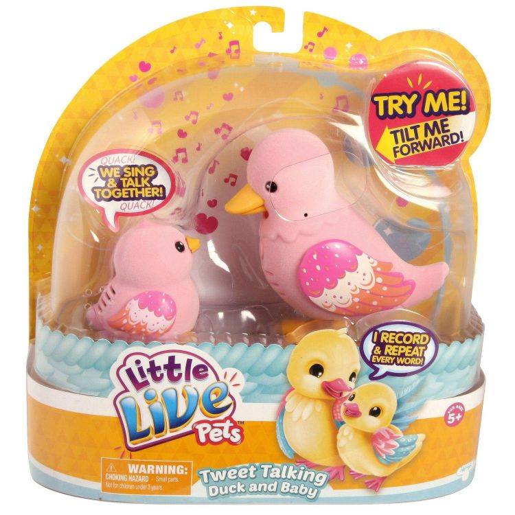 Moose 28202 Интерактивная игрушка Little Live Pets Мама утка с утенком Waddle
