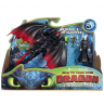 Spin Master 66621 Dragons 3 Дракон с подвижными крыльями и фигуркой викинга, Смертохват и Гриммель
