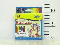 Карандаши восковые, круглые 8х90, 24 цвета