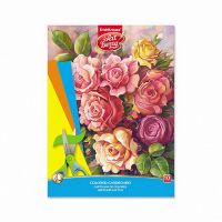 ErichKrause 47368ЕК Цветной картон мелованный в папке ArtBerry Розы, А4, 10 листов, 10 цветов