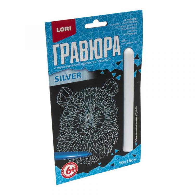 LORI Гр-620 Набор для творчества LORI Гравюра малая "Обаятельная панда"