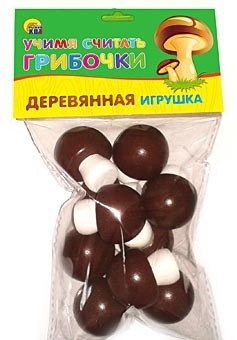 Рыжий Кот ИД-5924 Игрушка деревянная. Учимся считать "Грибочки"