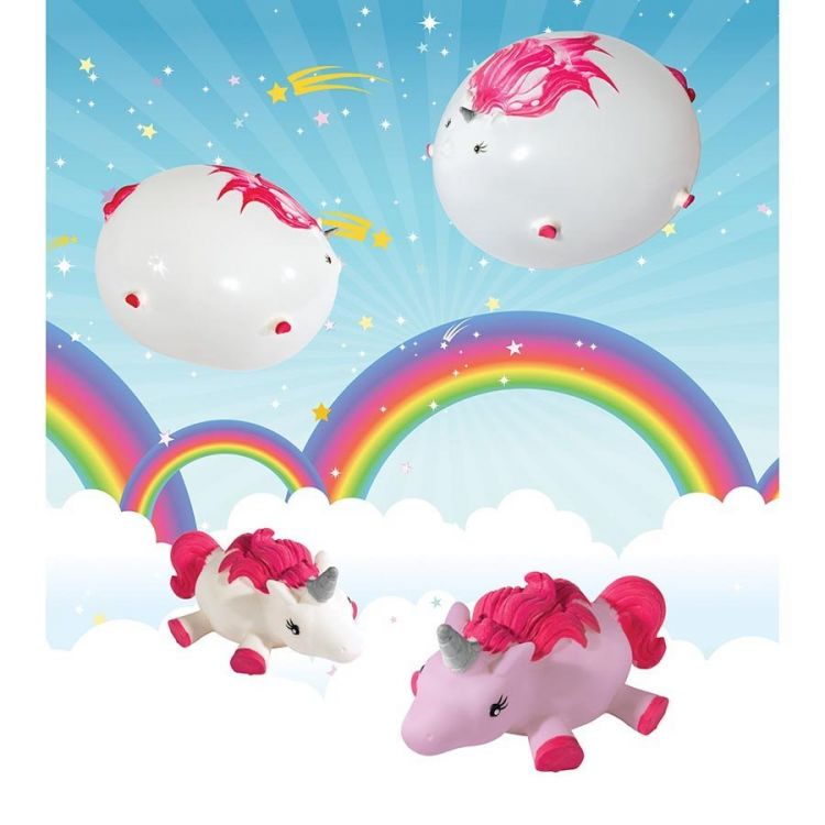 JUNFA D58A-10354/1 Игрушка-надувнушка "Единорог BALLOON BALL", 4 цвета в ассортименте, 12 шт. в дисплее