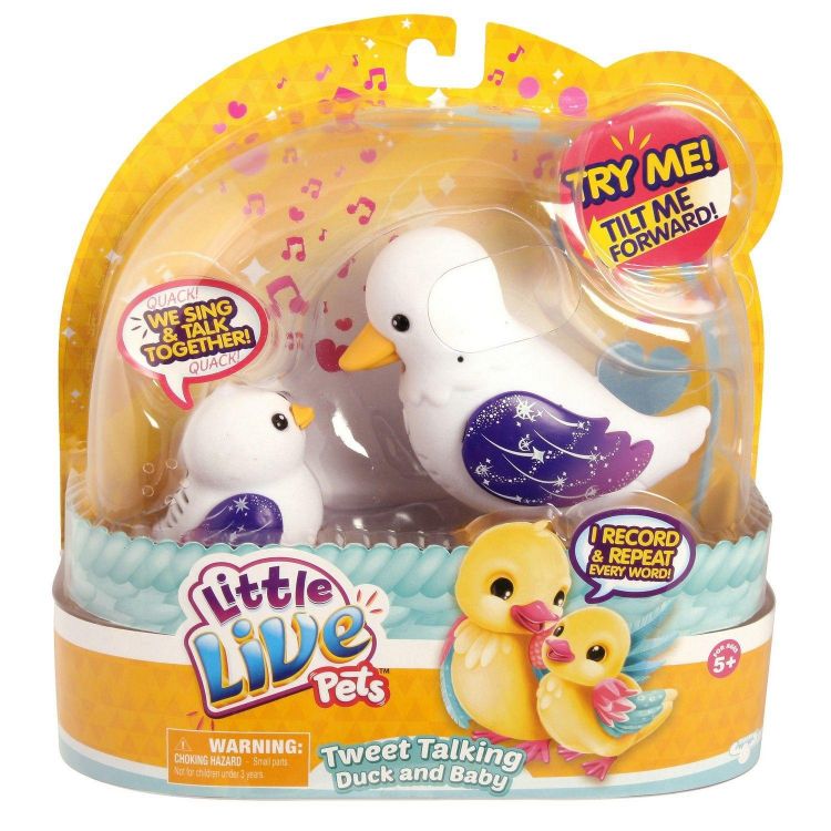 Moose 28201 Интерактивная игрушка Little Live Pets Мама утка с утенком Sparkle