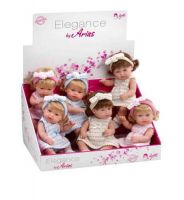 Arias Т58632 Arias ELEGANCE кукла винил.в платье,33см,6 в.,6 шт.в д-боксе,бирка