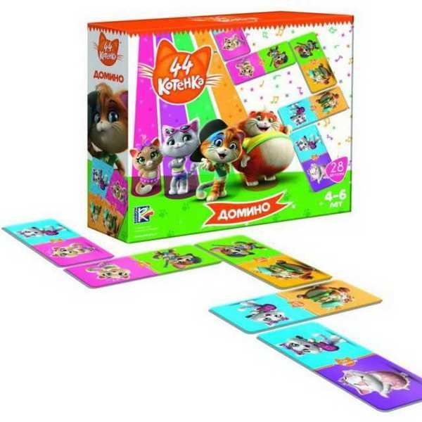 Vladi Toys VT8055-06 Игра настольная 44 Котенка "Домино"