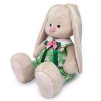 BUDI BASA SidL-328 Мягкая игрушка BUDI BASA Зайка Ми Большой в зеленом комбинезоне с кроликами 34 см