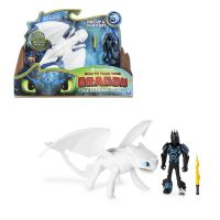 Spin Master 66621 Dragons 3 Дракон с подвижными крыльями и фигуркой викинга, Дневная фурия и Иккинг