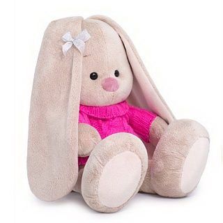 BUDI BASA SidM-344 Мягкая игрушка BUDI BASA Зайка Ми в розовом свитере 23 см