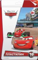 Cars. Пластилин Тачки, 16 цветов с европодвесом