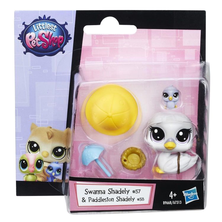Hasbro B9668 LPS Зверюшки мама и малыш, Лебеди