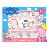 Peppa Pig 29699 Игровой набор посудки "Свинка Пеппа Королевское чаепитие", 12 предметов