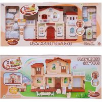 Junfa WK-15510 Кукольный дом Junfa "Мой новый дом" с мебелью, средний, сборный, бежевый