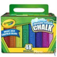 Crayola 51-2048 Смываемый мел для рисования на асфальте, 48 штук