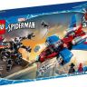 Lego Super Heroes 76150 Конструктор Лего Супер Герои Реактивный самолёт Человека-Паука против Робота Венома, 371 деталь