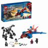 Lego Super Heroes 76150 Конструктор Лего Супер Герои Реактивный самолёт Человека-Паука против Робота Венома, 371 деталь