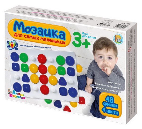 Десятое королевство 03503ДК Мозаика для самых маленьких" d40/4 цв/48 эл