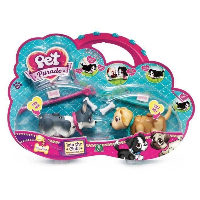 Pet Club Parade 18548 Пет Клаб Парад Фигурки собачек Хаски и Лабрадор с косточками и поводком